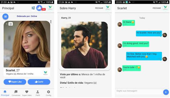 app de namoro para veganos