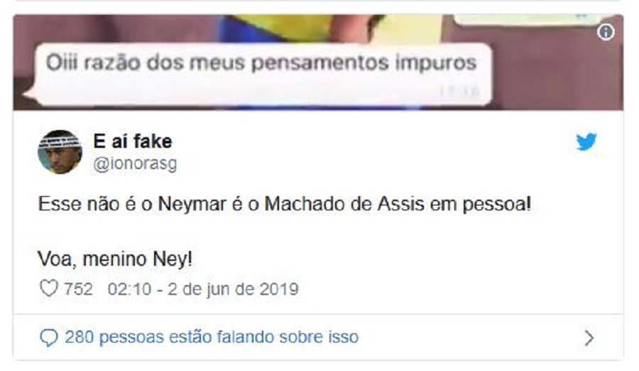 Ele tentou se “defender”, mas flerte de Neymar virou meme - Pátio Hype