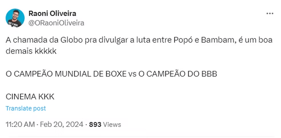 Popó contra Bambam