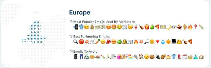 emojis mais usados na Europa